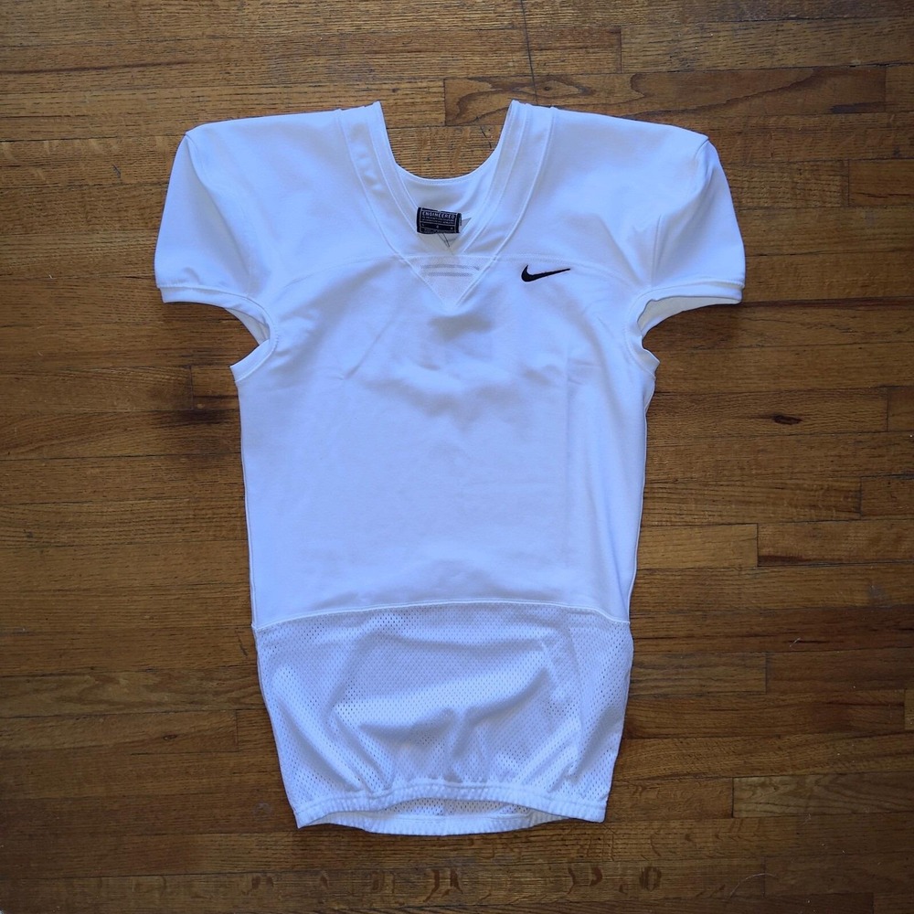 NWT Nike Team Football Practice Jersey Dri-FIT Moisture‎ Wicking White Large